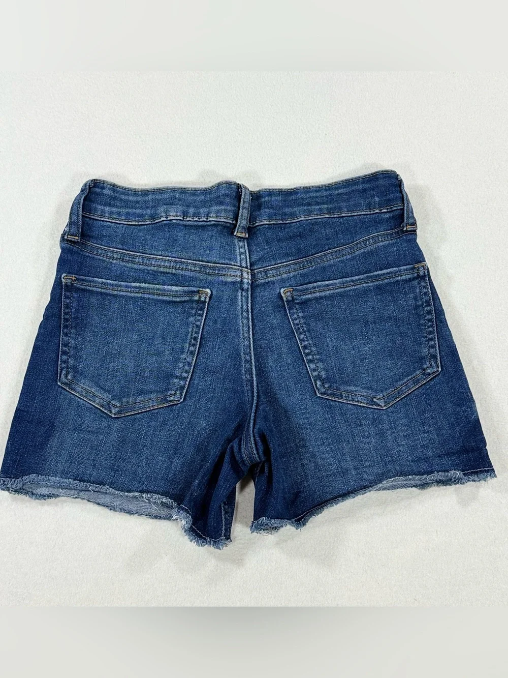 GAP Dark Blue Denim Jean Shorts with Frayed Hem